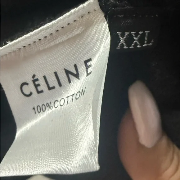 Celine Black Crewneck Sweatshirt with Pink Logo - Picture 3 of 4